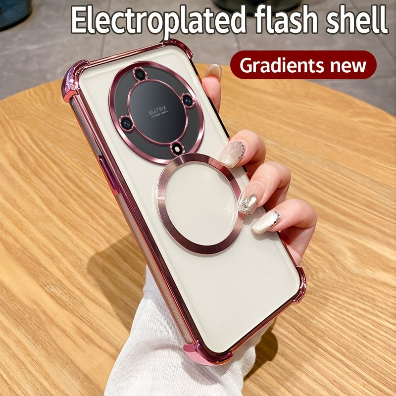 Luxury Heavy-Duty Shockproof Phone Case for Honor X7b X9 Series with Airbags and Magnetic Coil