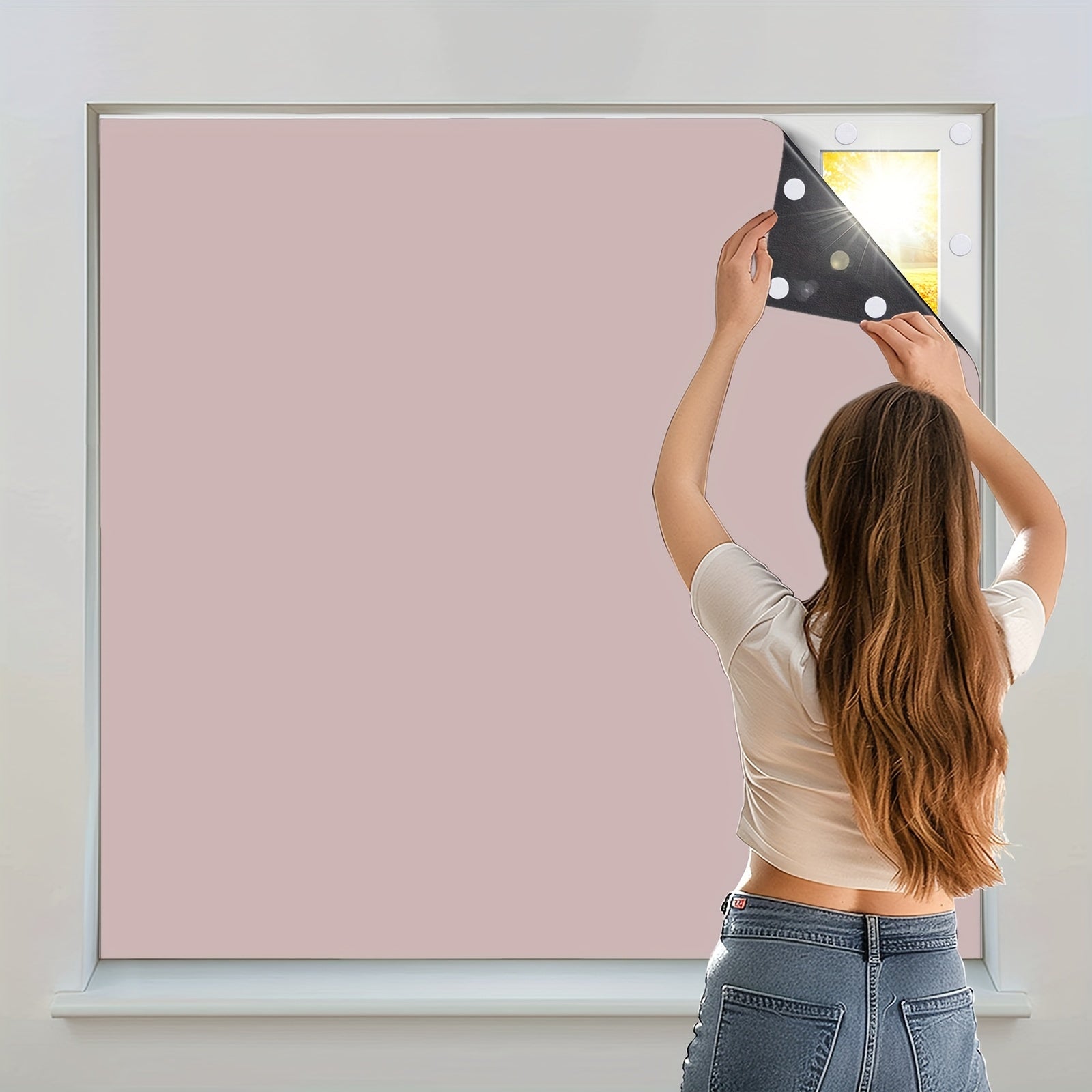 Blackout Window Shades Set of 1 Portable Blackout Curtains for Bedroom Living Room