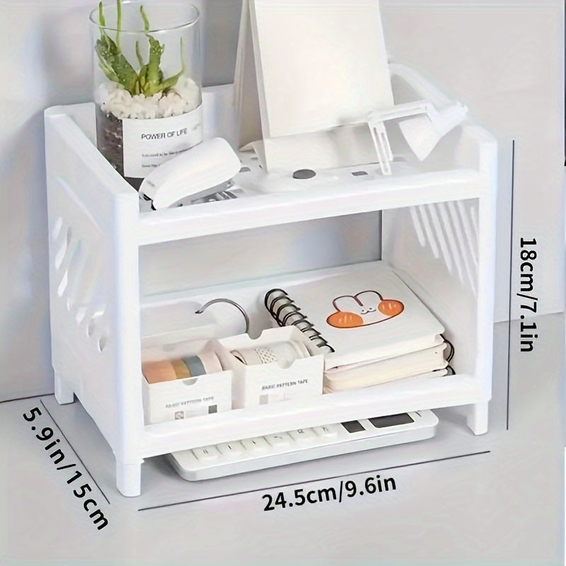 Estante de almacenamiento de plástico para cocina para utensilios y artículos de mesa, no necesita electricidad