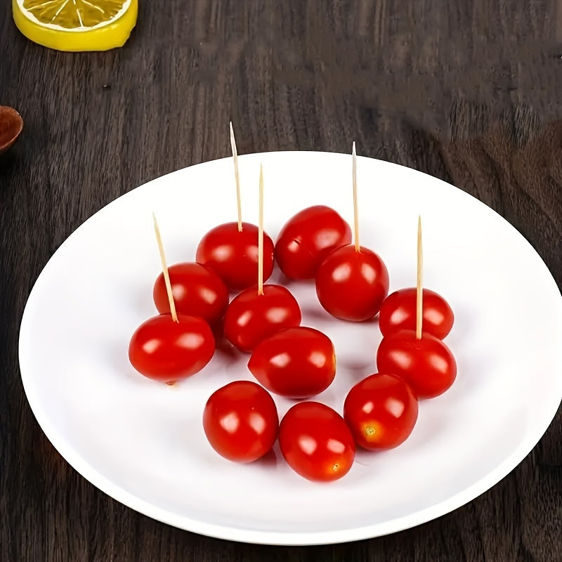 Disposable Double-Ended Bamboo Toothpicks 200pcs for Oral Hygiene Camping Use