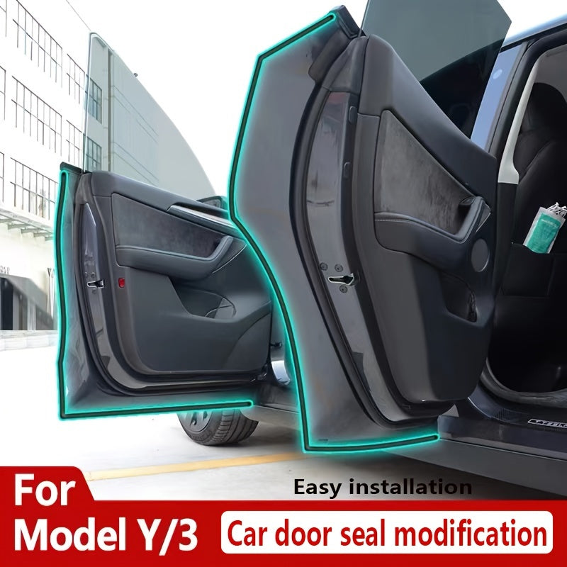 Car Vehicle Door Seal Strip Dustproof Soundproof Weather Stripping Rubber Set