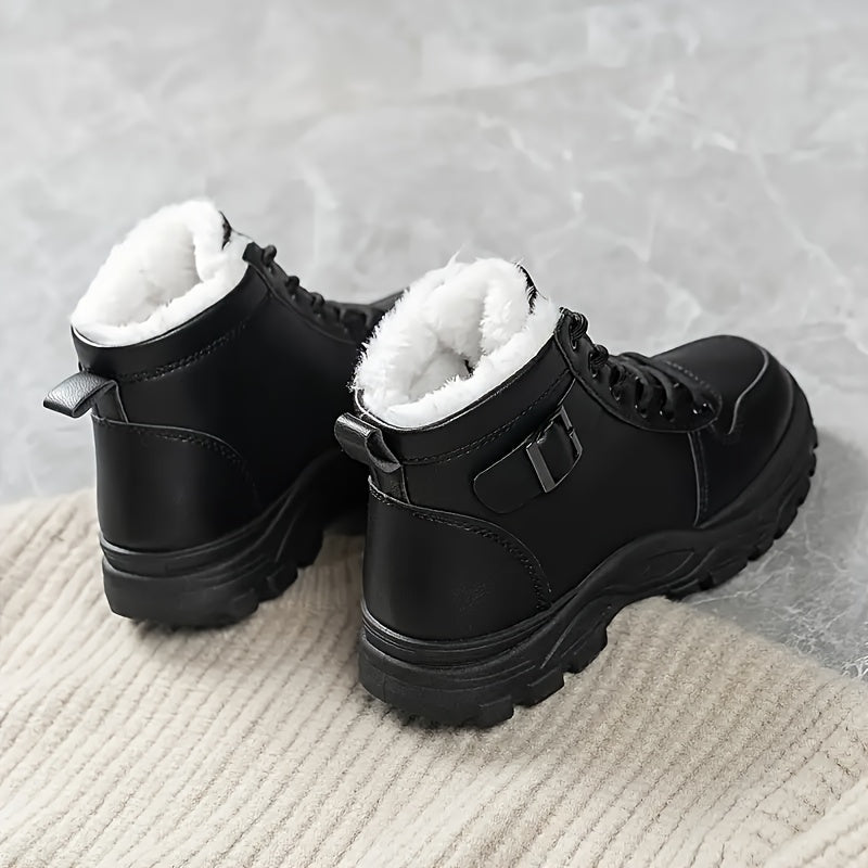 Women's Winter Short Boots Soft Lined Ankle Booties Thick Sole Warm Boots