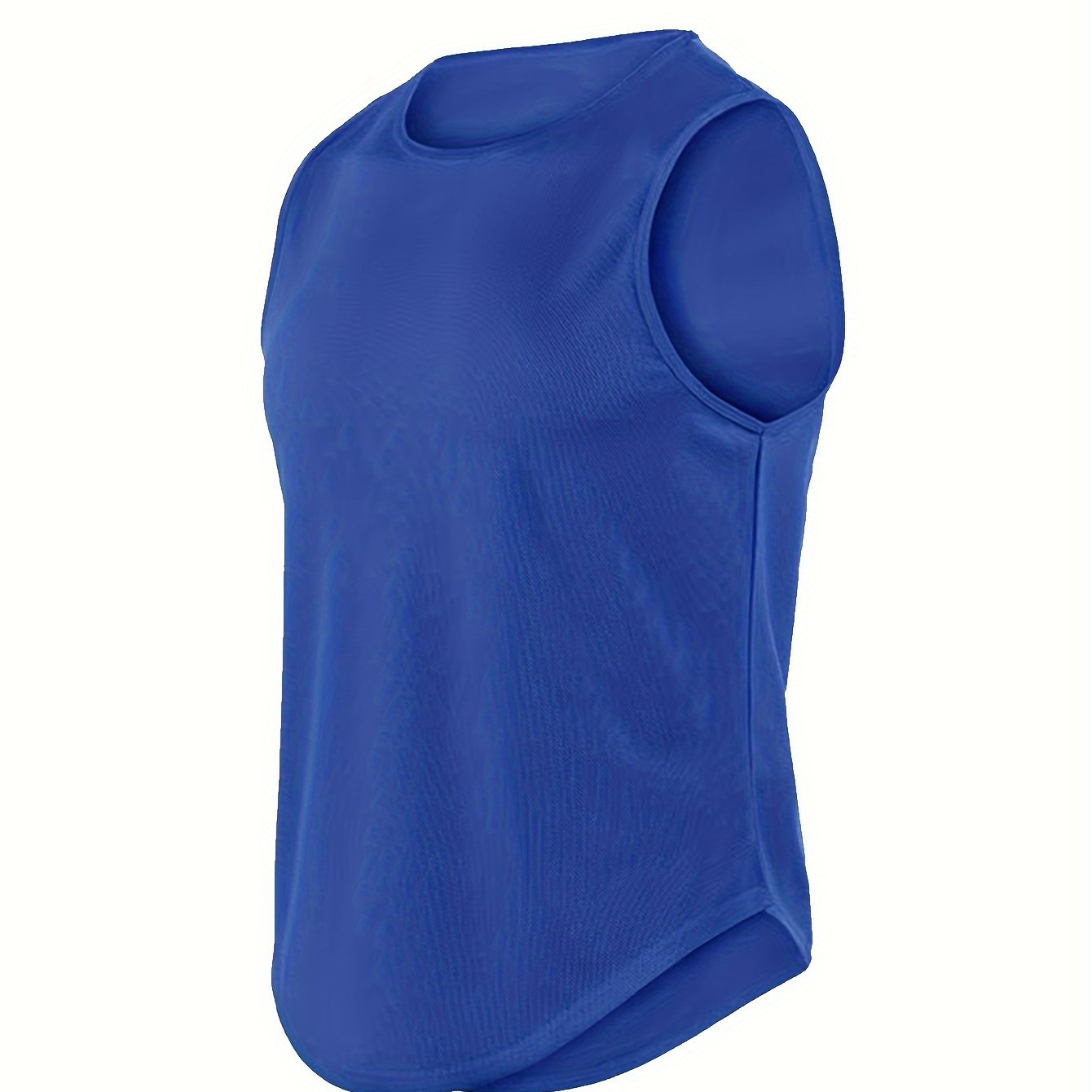 Men's Quick-Dry Sleeveless Gym Shirt Lightweight Moisture-Wicking Polyester Mesh Tank Top for Running and Fitness