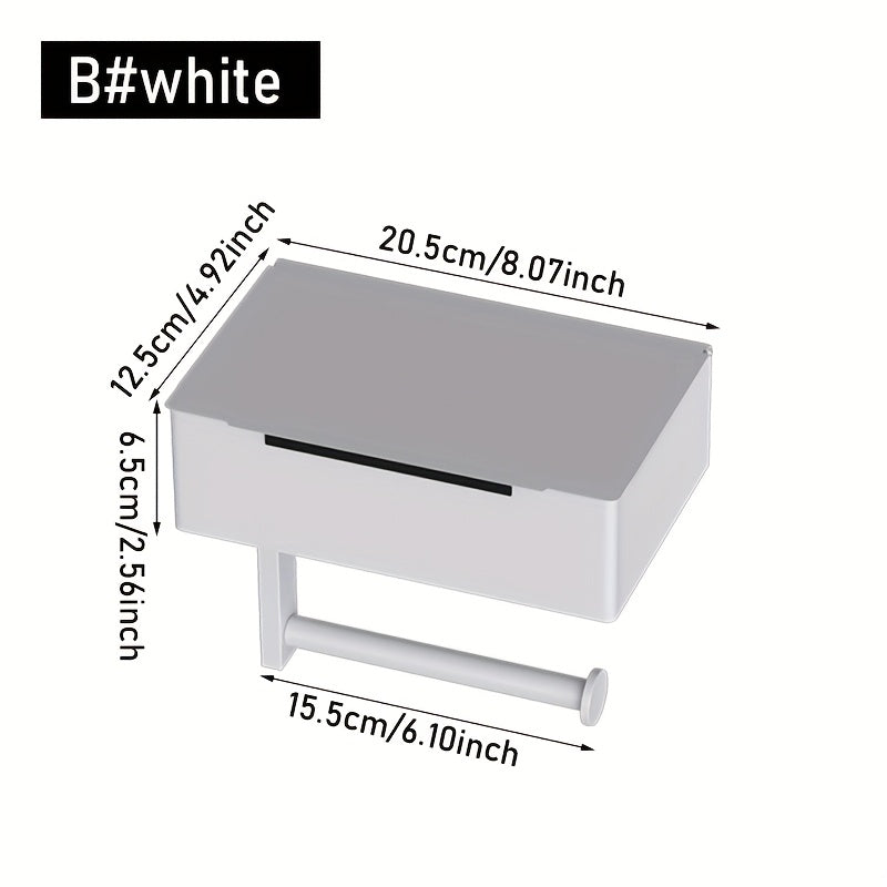 Stainless Steel Wall-Mounted Tissue Holder No Drilling Needed for Home and Restaurant