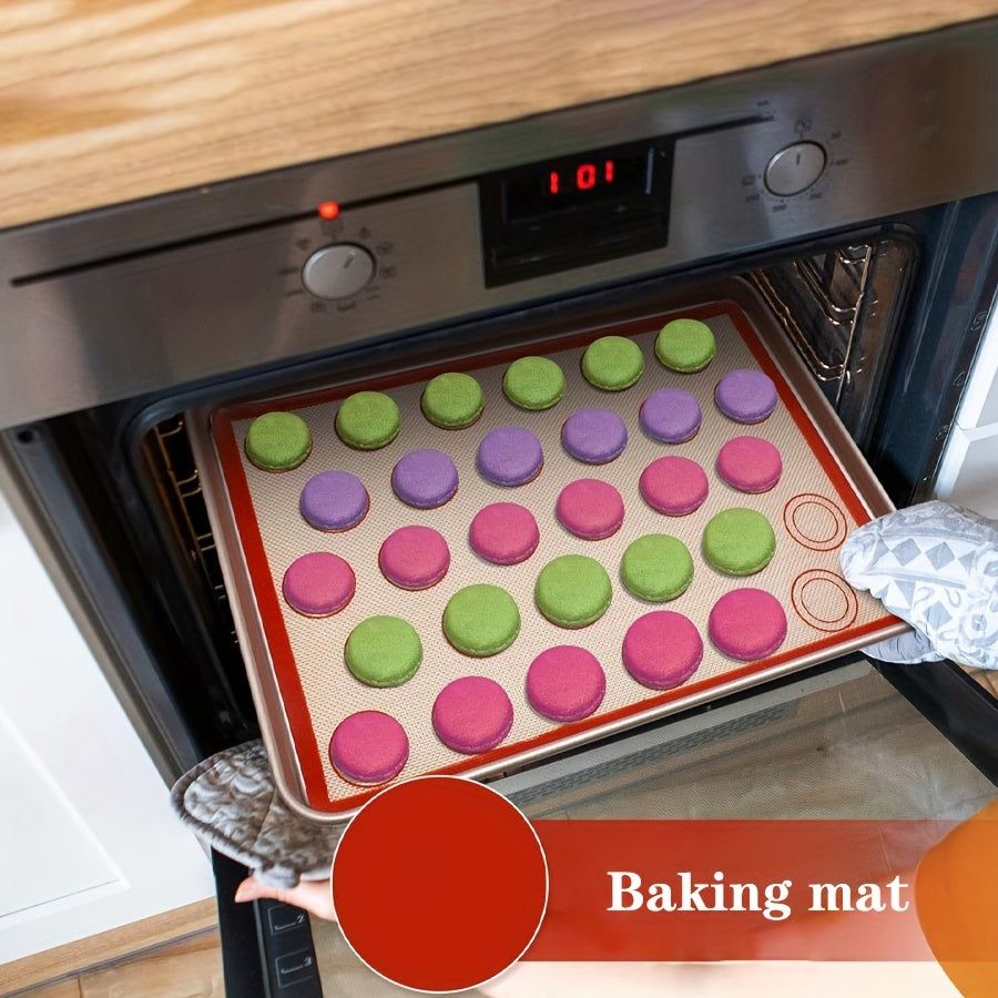 Set of 5 Silicone Baking Mats Non-Stick Heat-Resistant Reusable for Cookies Cakes Pizza
