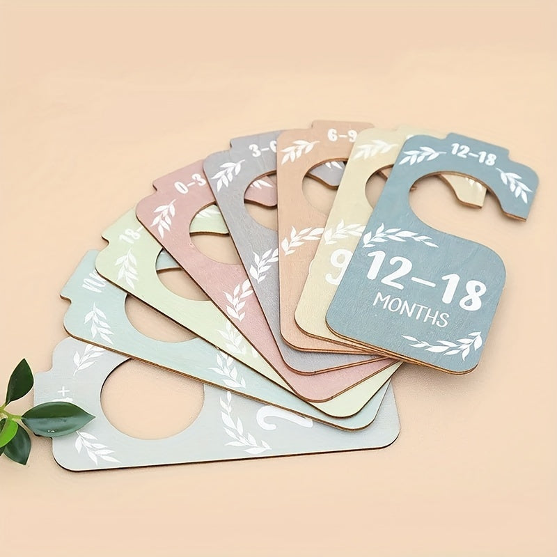Set of 8 Double-Sided Wooden Closet Dividers for Clothes Organization