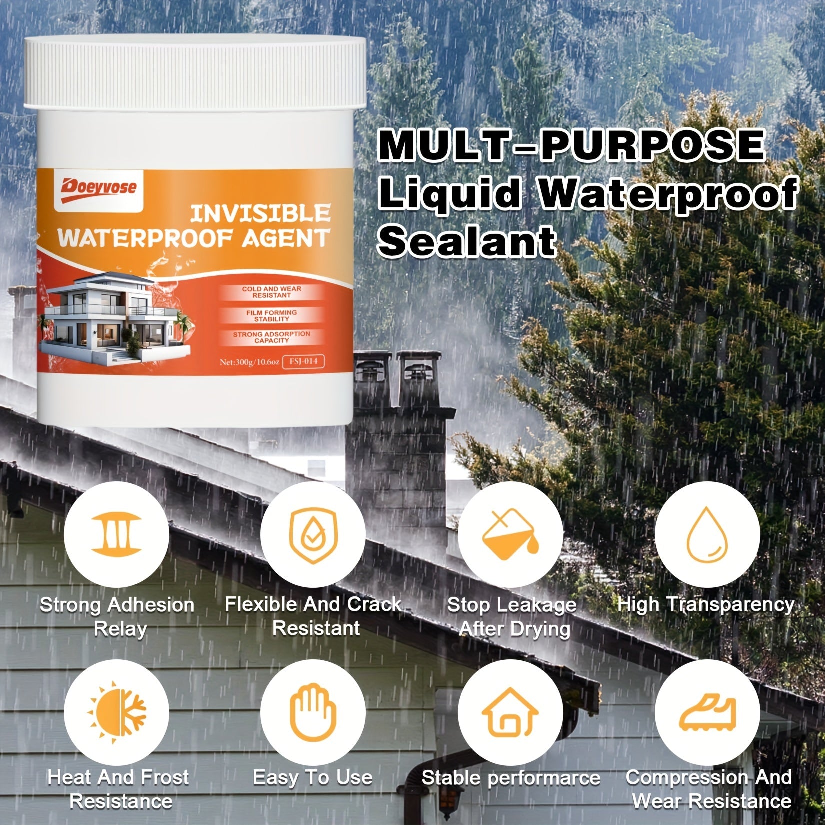 Flexible Sealant for RV Bathroom Kitchen Wall Roof Waterproof Multi-Purpose