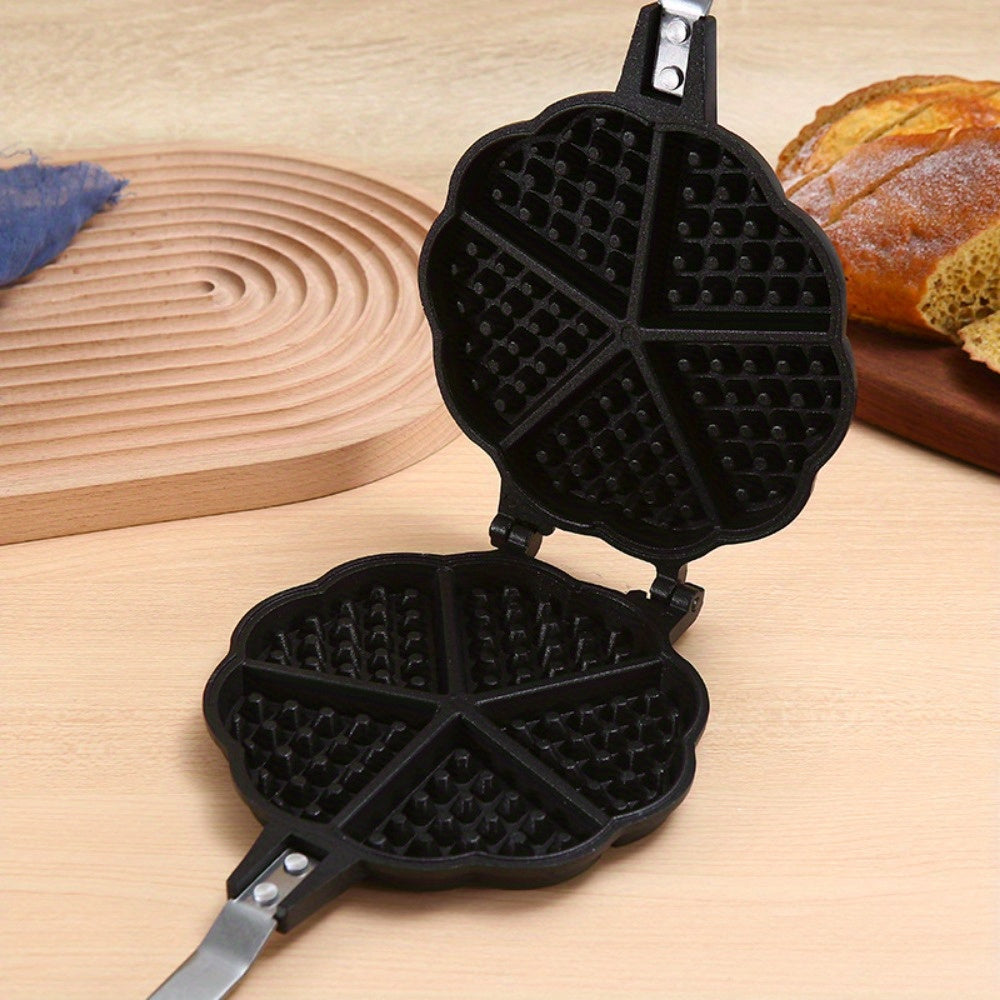 Uy uchun mo'ljallangan, ikki tomonlama panjara bilan ajraladigan tashqi alüminiy vafli tayyorlagich.