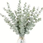 10 Pieces Artificial Eucalyptus Leaves for Home Garden Decor Silvery Greenery for Wedding Centerpieces