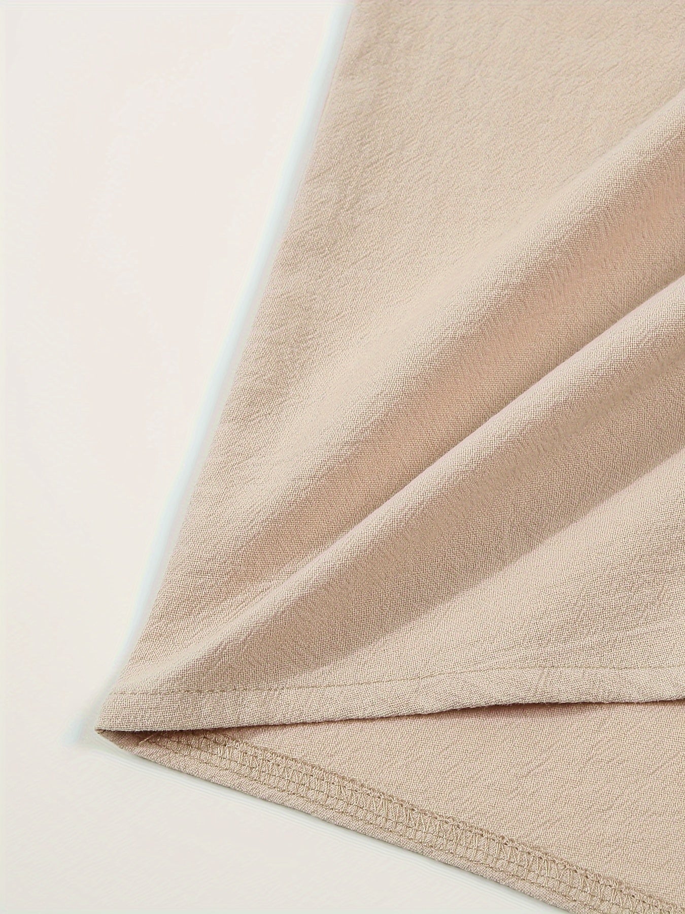 Men's Cotton Linen Henley Shirt with Mandarin Collar Short Sleeve Pocket Casual Spring Vacation