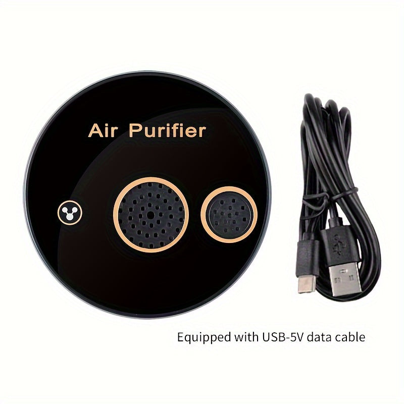 Compact Dual Core USB Air Purifier For Bedroom Car Odor Dust Removal