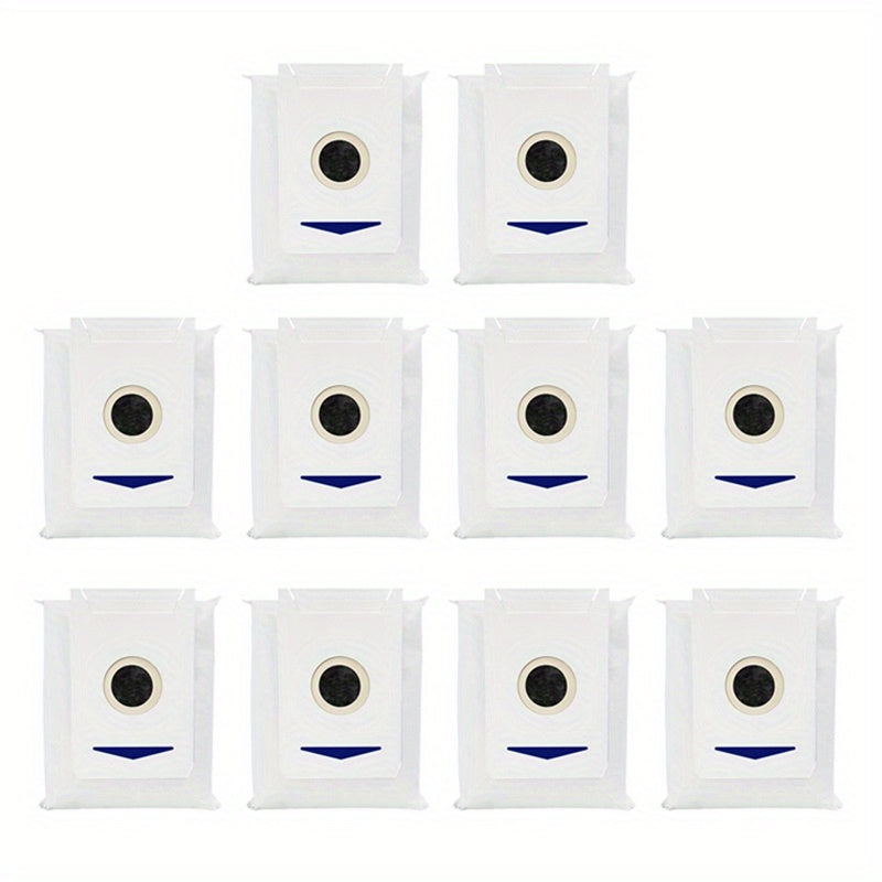 ECOVACS Deebot T30 PRO OMNI robot tozalagichi uchun 10 ta almashtirish chang sumkasi oling, yuqori samarali HEPA filtri bilan, yuvilishi mumkin va uzoq muddatli, yog'och va qog'oz materialdan tayyorlangan robot tozalagich uchun mo'ljallangan.