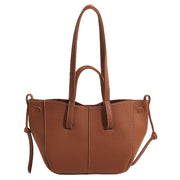 Women's Autumn PU Tote Bag with Magnetic Closure Black