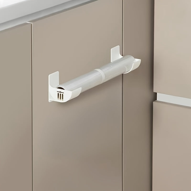 Kitchen Storage Racks 2-Pack, Plastic Wrap and Trash Bag Organizers, Wall Mount