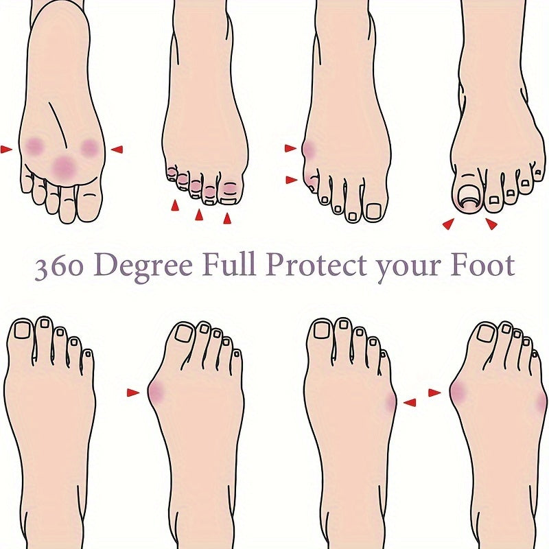 Unisex Silicone Toe Protectors Gel Cushions Reusable Toe Caps