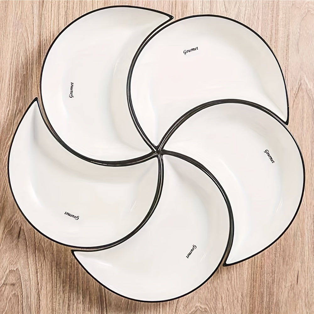 Set of 3/4/5 Ceramic Platter Plates for Family Gatherings Hot Pot Picnics Camping Barbecues