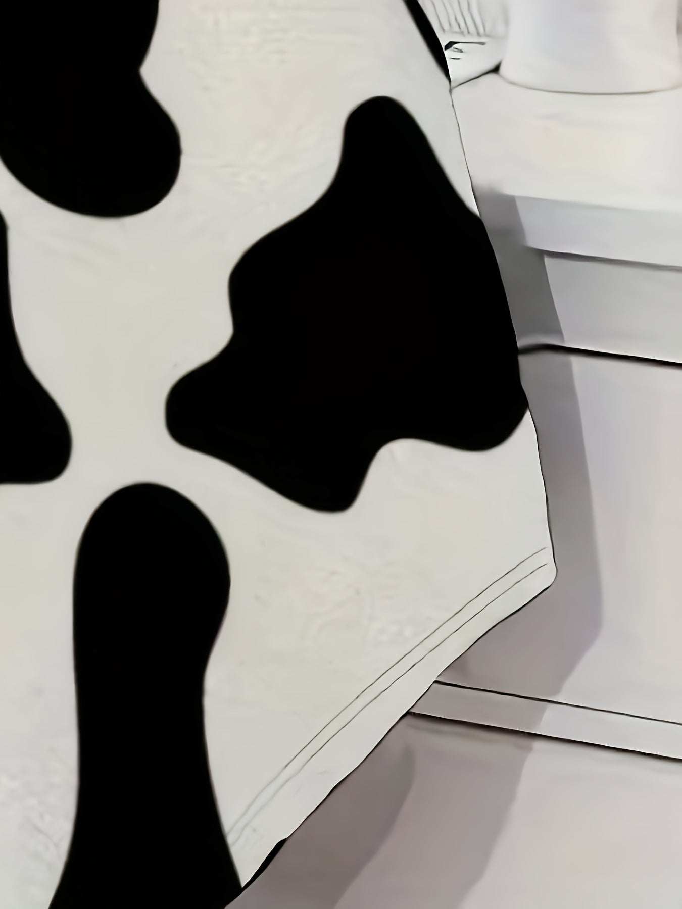 Plus Size Women's Cow Print Sleeveless Nightgown Soft Sleep Dress All-Season Lounge