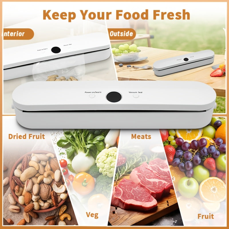 Portable Wireless Vacuum Sealer - USB Rechargeable, Auto Suction