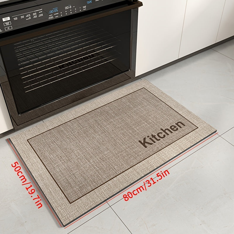 Kitchen Rug Faux Leather Water-Resistant Non-Slip Washable Floor Mat Durable Oil-Proof Runner