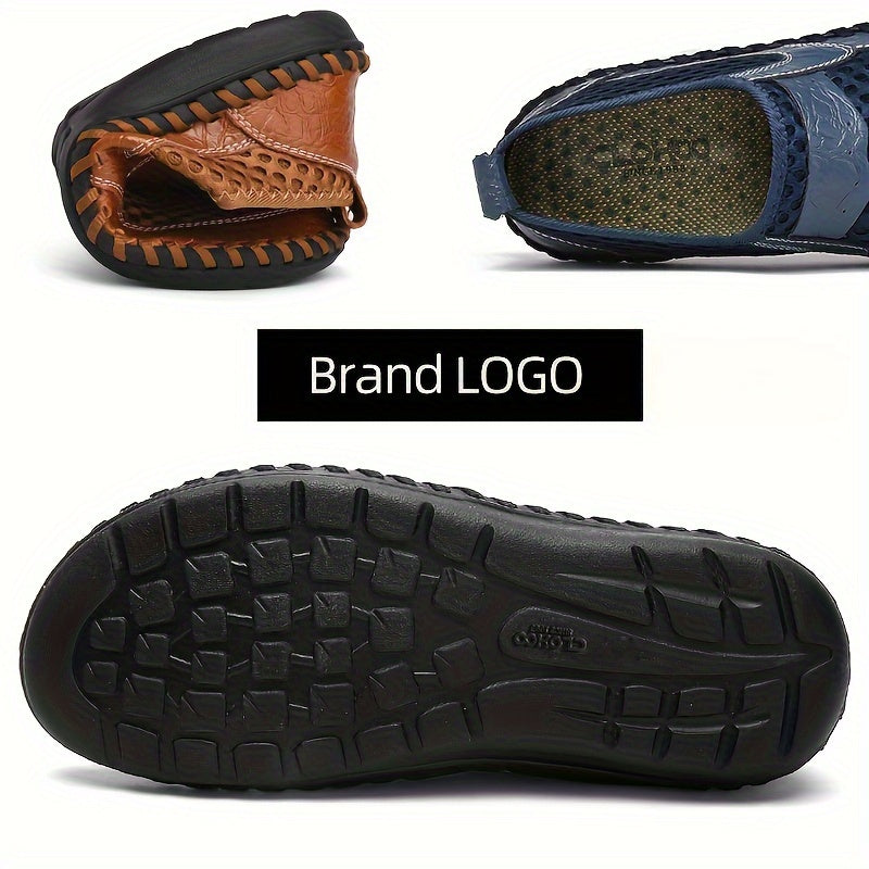 Men's Breathable Mesh Loafers Slip-On Casual Shoes for Outdoor Walking and Driving