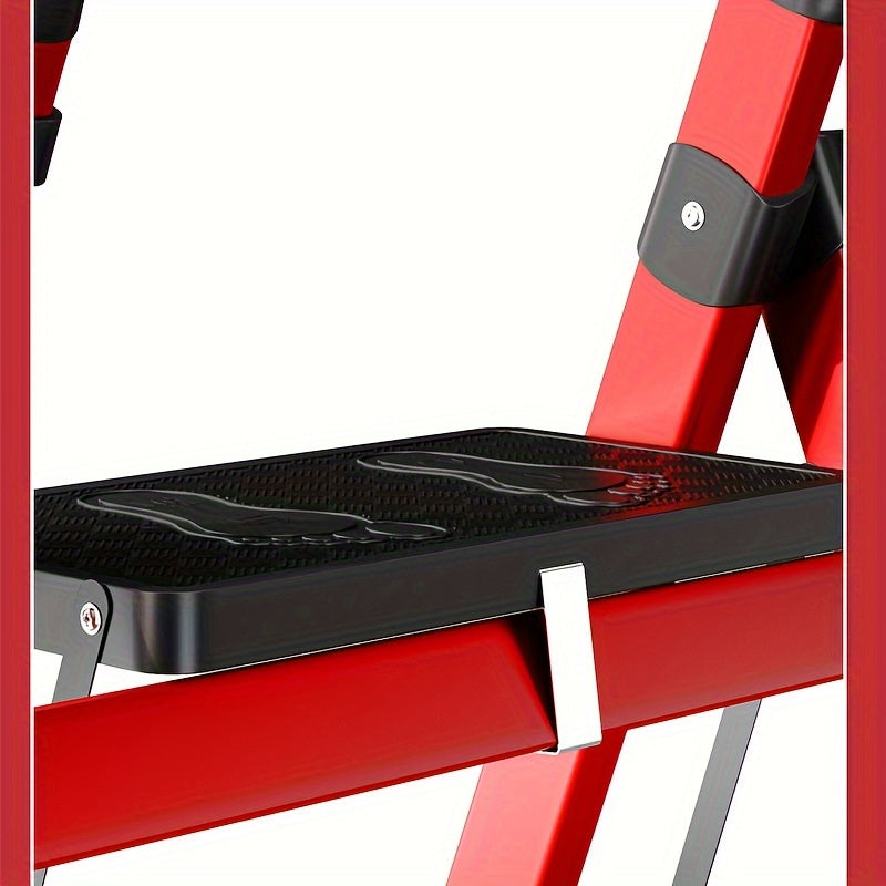 Foldable Metal Plastic 3-Step Ladder for Home Use
