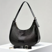 Women's Crossbody Bag with Crocodile Pattern Embossed PU Leather