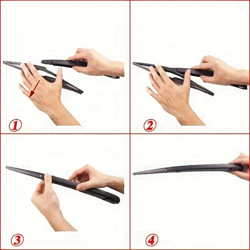 Car Rear Window Wiper Blade 30.48cm 35.56cm Clear Stains Cleaner