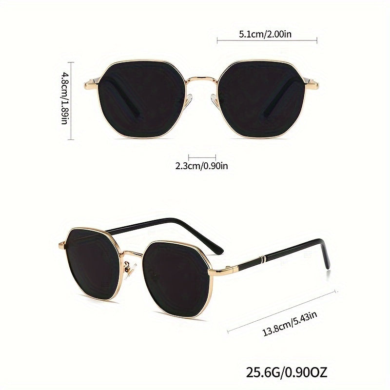 Men's Round Glasses with Copper Frame and Anti-Reflective Lenses for Hiking and Daily Wear