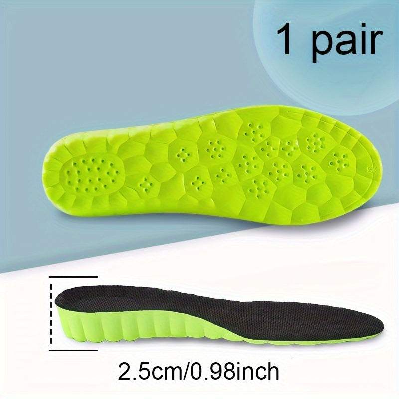 Unisex Height Increasing Insoles Shock-Absorbing Anti-Slip PU for Men Women