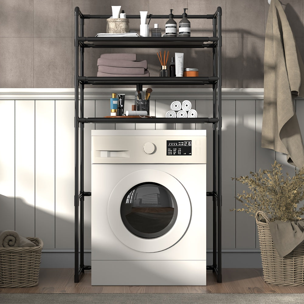 Metal and Plastic Laundry Shelf for Washing Machines and Bathroom Storage