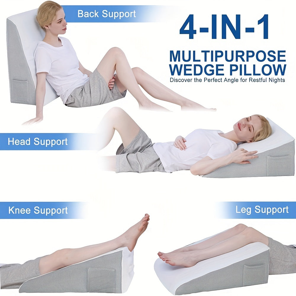 Pregnancy Support Pillow Multi-Functional Body Wedge with Removable Cover