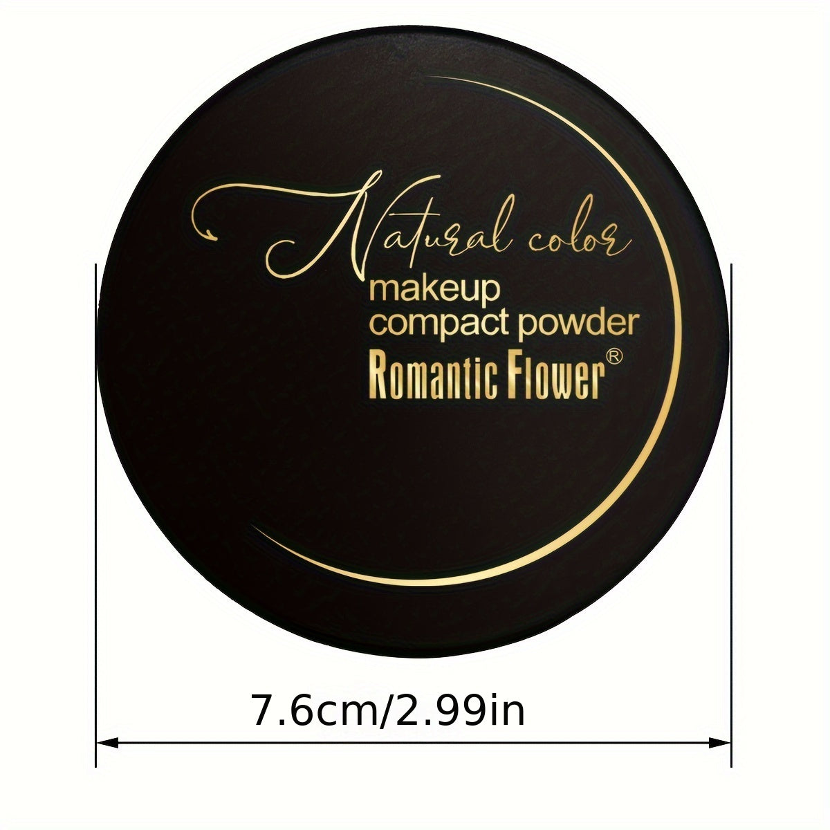 Polvo prensado mate para mujer, resistente al agua, cobertura total para piel oscura