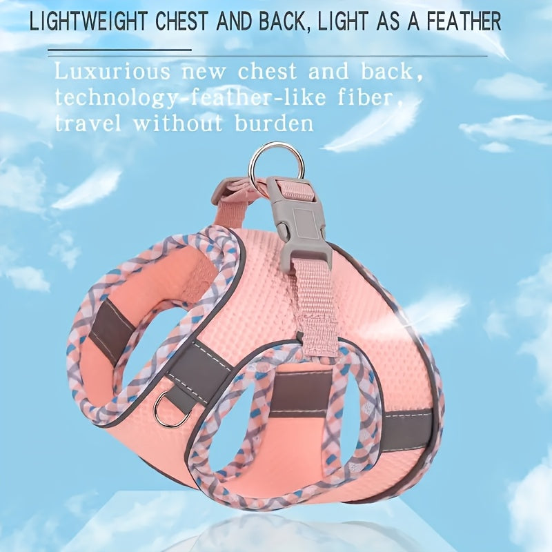 Breathable Pet Harness with Leash No Pull Puppy Walking Set Polyester Adjustable