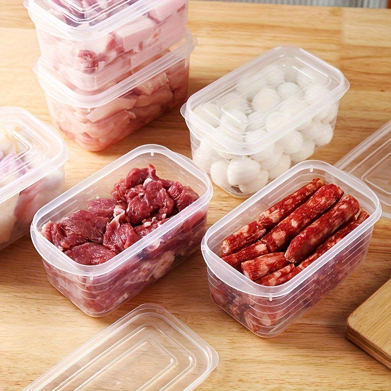 Clear Plastic Food Storage Containers Set for Fridge and On-the-Go