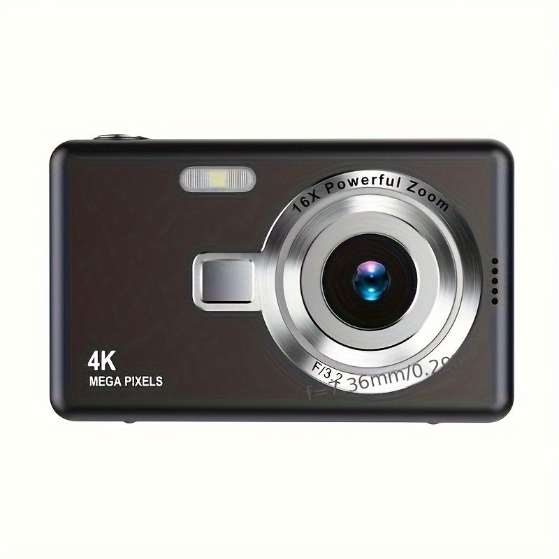 FHD 1080P Vlogging Camera with Auto-Focus 12MP 16x Digital Zoom 2.4-Inch TFT Screen Portable for Students