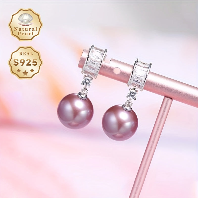 Zarif iyun tug'ilgan kun toshlari bilaguzuklari - Qora oltin halqalar bilan binafsha dumaloq toshlar, har kuni va rasmiy kiyimlar uchun mukammal - Sovg'a qutisida keladi