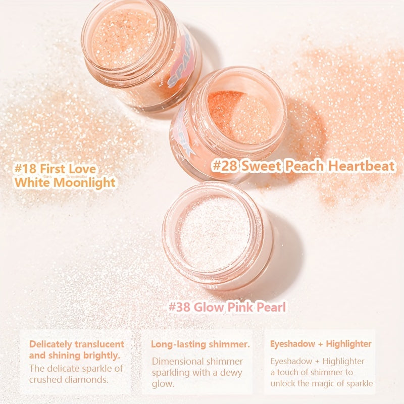 Румяна- хайлайтер Sweet Peach с шиммером для лица и глаз, влажное сияние