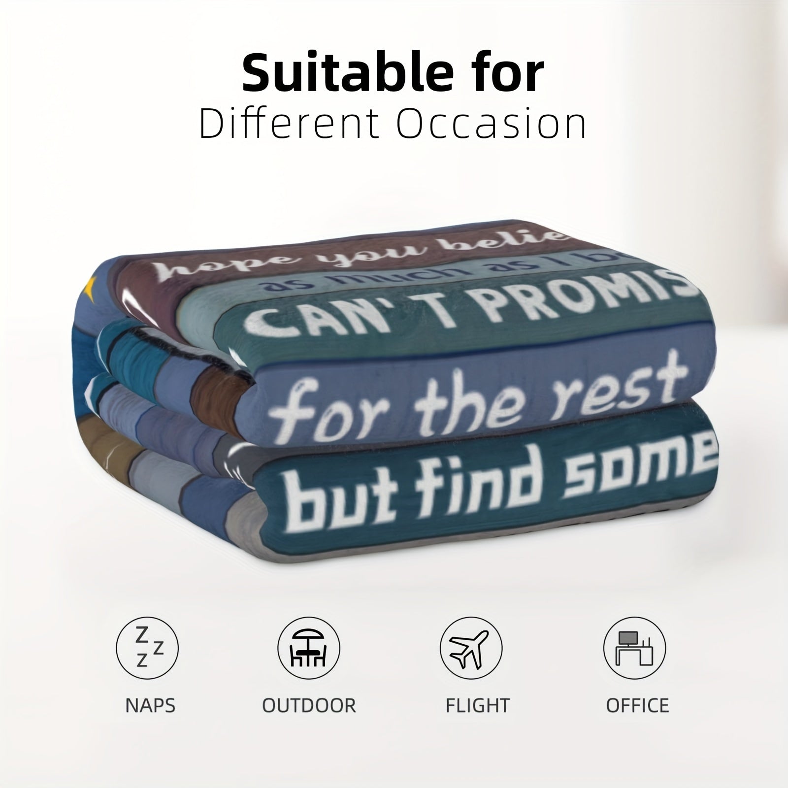 Flannel Throw Blanket for Son with Inspirational Love Message Knitted All-Season Gift for Teens and Adults