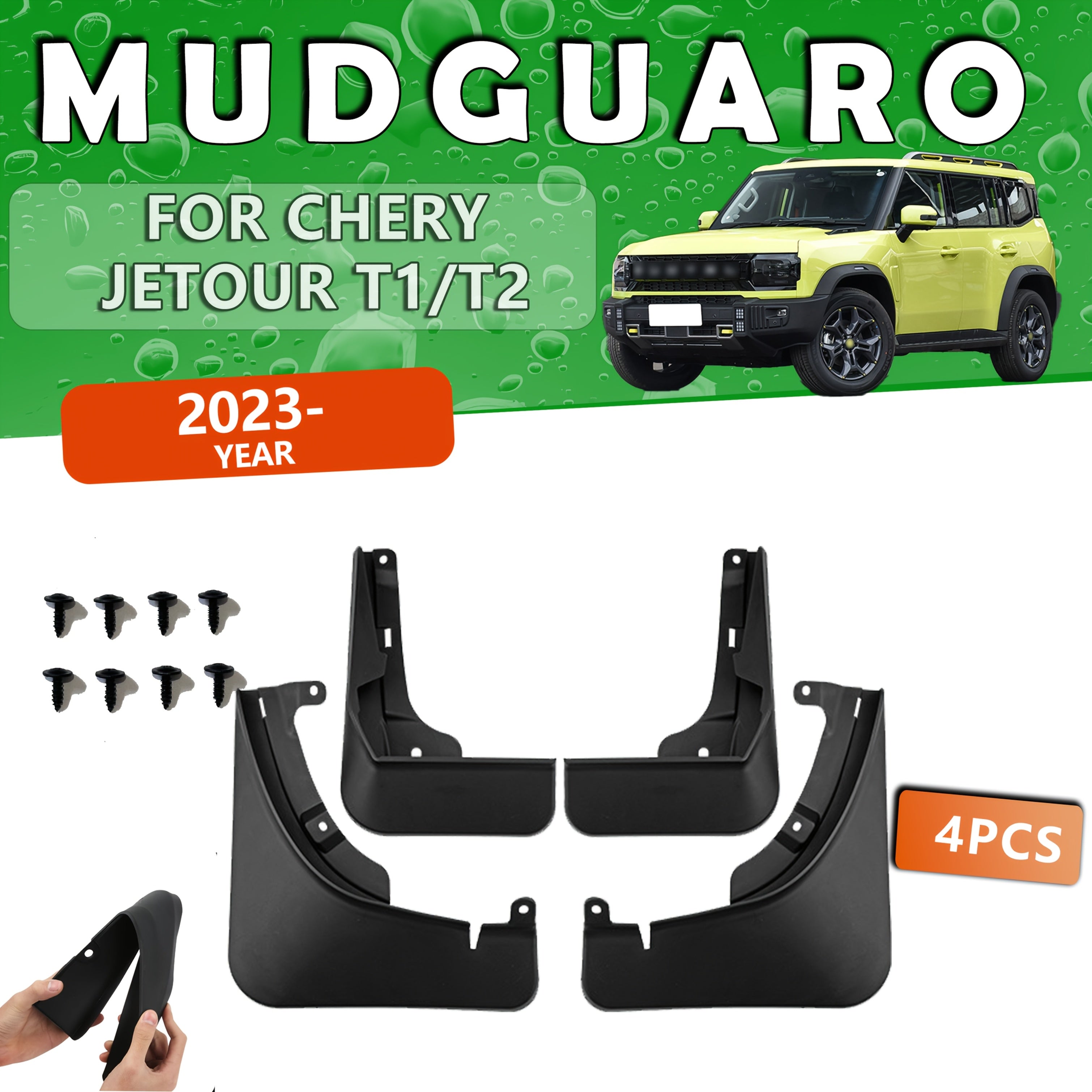 4pcs Durable PP Mudguards for Car Wheel Mud Flaps Front Rear Set
