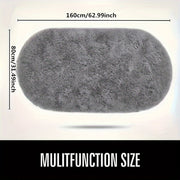 Oval Bedroom Bedside Carpet Mat for End of Bed and Living Room Coffee Table