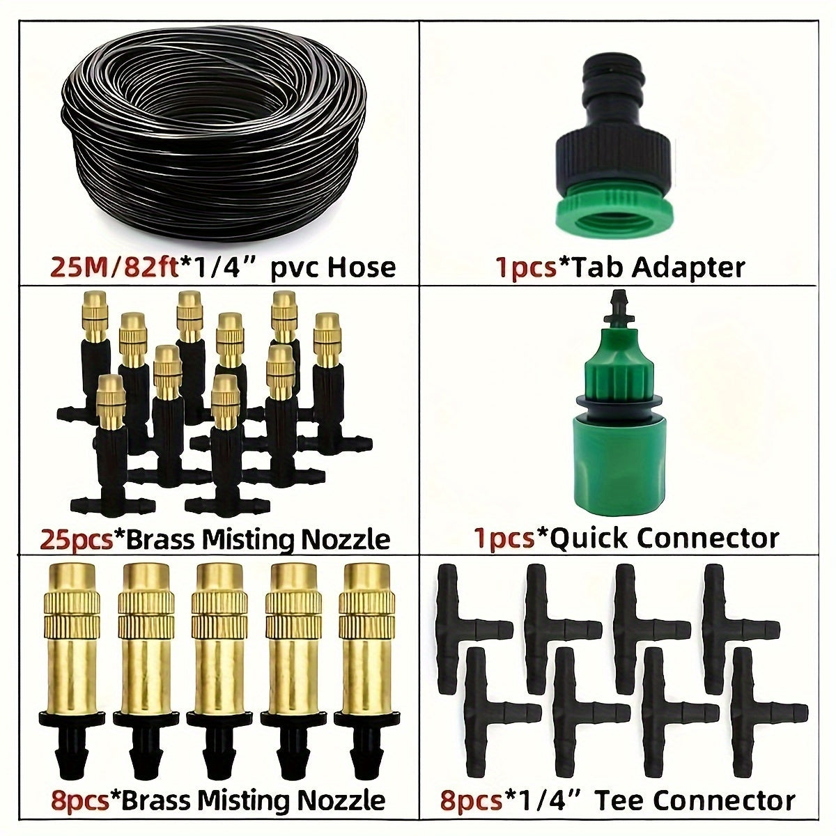 Уличная система охлаждения с туманом, диапазон 5-30 м, латунные распылители, сад, патио, теплица