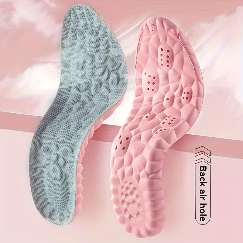 Women's Pink Orthopedic Insoles, Breathable, Sweat-Absorbing, Cut to Fit