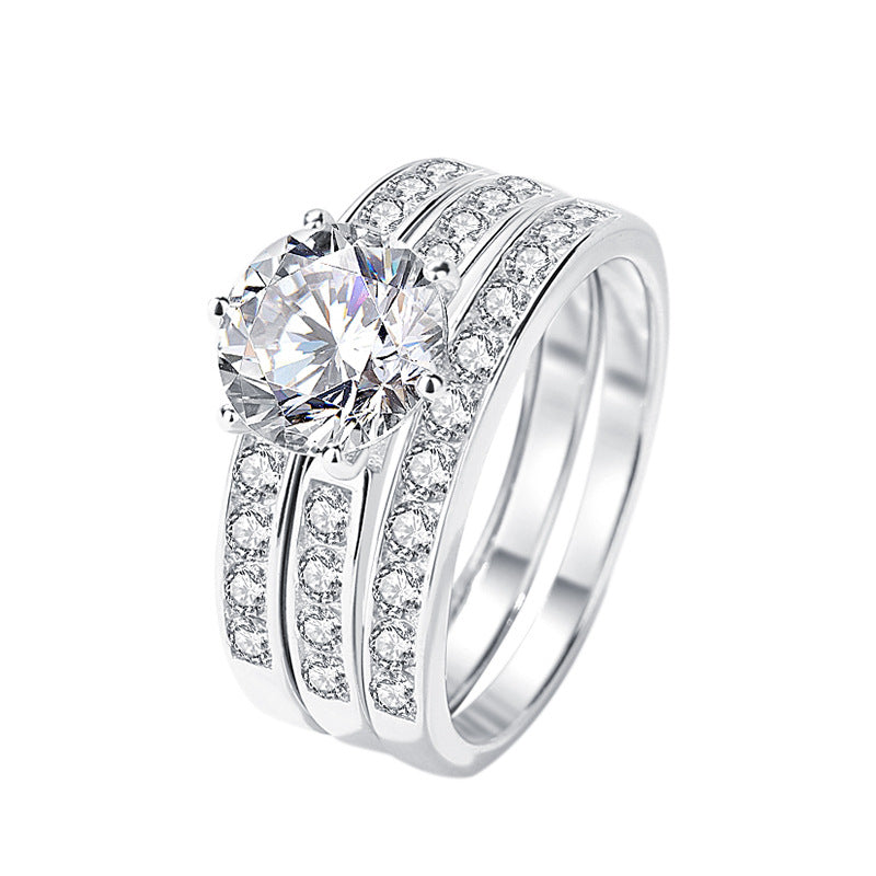 2 Carat Moissanite Eternity Ring in Sterling Silver for Wedding Engagement Anniversary