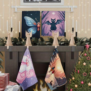 Christmas Kitchen Decor Set of 4 Soft Fabric Wall Hangings 45.72x66.04 cm