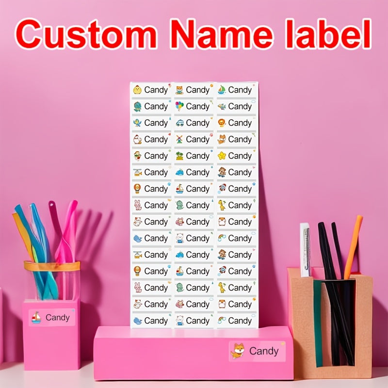 Transparent Name Labels Waterproof for School Office Scrapbooking 45-240 Pieces