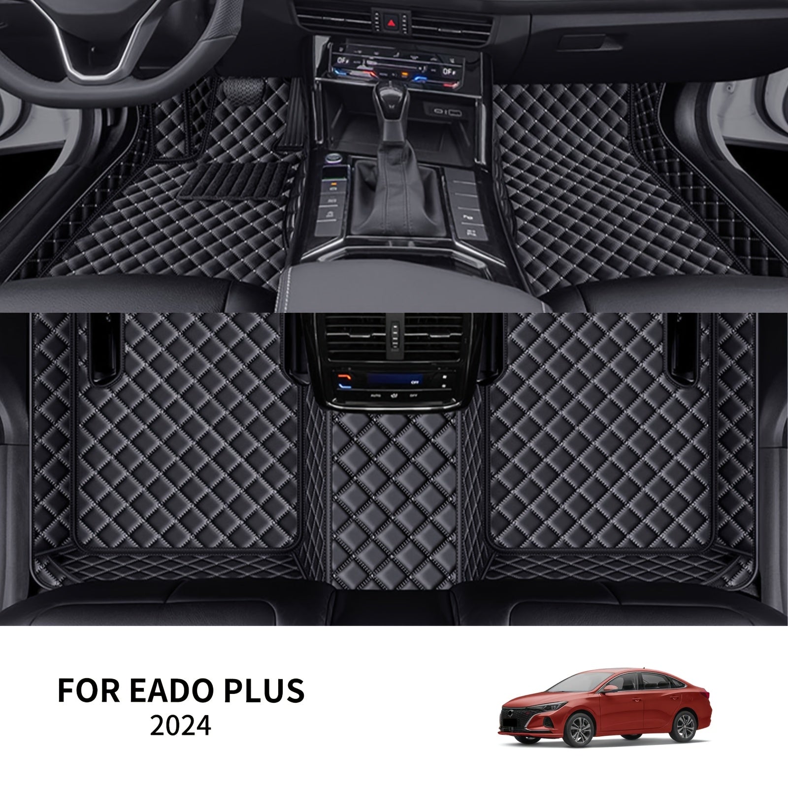 Chap o‘rindiqli avtomobil matosi faux charmoq, suv o'tkazmaydigan, changga chidamli, aşınishga qarshi, Eado Plus 2024 uchun