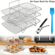 Barbecue Rack Set with Stainless Steel Three-Layer Dehydration and Grill Racks