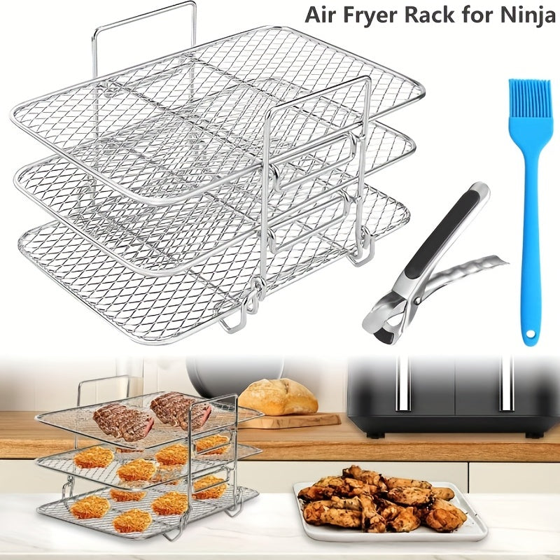Barbecue Rack Set with Stainless Steel Three-Layer Dehydration and Grill Racks