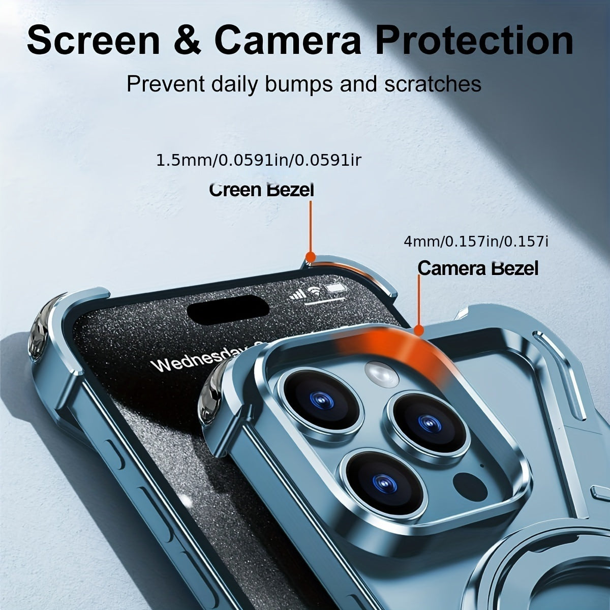 Aviation Aluminum Gold Phone Case for iPhone 13-16 Wireless Charging Magnetic Stand Durable Lightweight