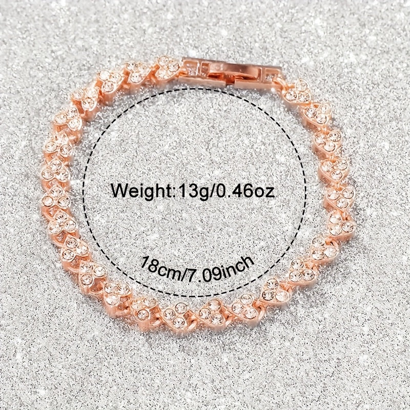 Women's Quartz Watch and Bracelet Set with Faux Leather Strap and Round Zinc Alloy Case